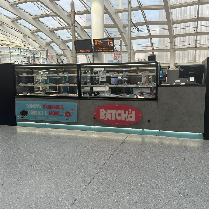 Batch'd kiosk in Manchester Victoria Station